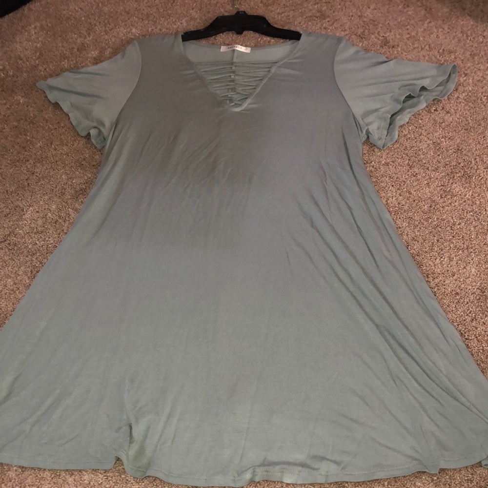 Emerald Flowy Dress